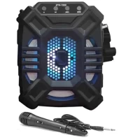 اسپیکر بلوتوثی قابل حمل با میکروفون مشکی GTS1222