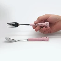 قاشق و چنگال فانتزی کودک طرح گربه با طراحی جذاب