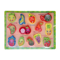 پازل چوبی جاگذاری میوه ها - کد P/3588/B