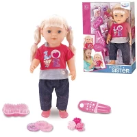 عروسک دخترانه وارم بیبی با لوازم و شیشه شیر