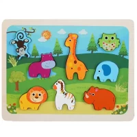 پازل چوبی حیوانات جنگل با طرح جذاب کد YMF5022