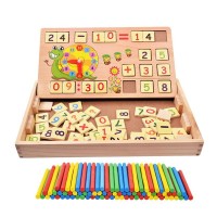 تخته سیاه چوبی آموزش ریاضی و ساعت مدل 1299