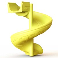 قطعه سرسره فضای باز کودک مدل سر پیچی زرد - P340
