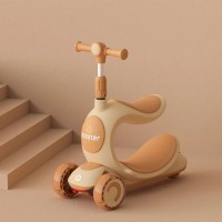 اسکوتر کودک 2 در 1 کرم قهوه‌ای با کد P/90006/D