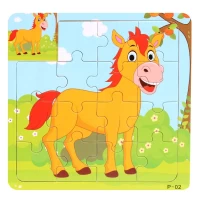 پازل چوبی کودک مدل اسب - کد 44P02
