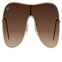 عینک آفتابی ریبن RB3211S با فریم نقره‌ای و عدسی قهوه‌ای