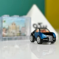 ماشین فلزی عقب کش رنگ مشکی و آبی مدل P/836H023/D