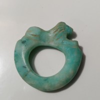 انگشتر قدیمی شیرنشان آمازونیت نادر و زیبا