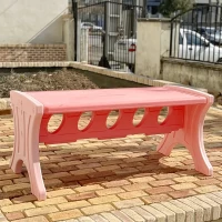 میز کودک مستطیل 6 نفره صورتی مدل P/VAN110/SU