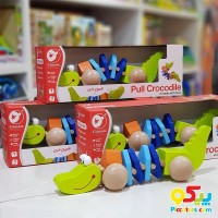 اسباب بازی چوبی کشیدنی کروکدیل کلاسیک ورلد مدل 3301
