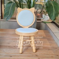 صندلی چوبی کودک طرح گربه با طراحی خاص و مقاوم