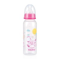 شیشه شیر 240ml صورتی طرح گورخر نابی