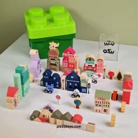 بلوک چوبی خانه سازی بریکس سطلی 115 تکه