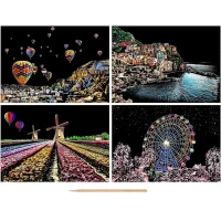 تابلو اسکرچ سایز 295*210 کد 8454 با کیفیت عالی