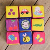 مکعب پارچه ای آموزشی حیوانات 9 عددی مدل P/41642/A