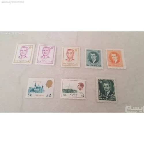 خرید 8 تمبر پستی پهلوی با قیمت مناسب و کیفیت عالی