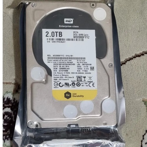 فروش هارد وسترن دیجیتال 2 ترابایت اینترپرایز مشکی