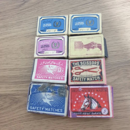 فروش 8 عدد کبریت قدیمی دوره پهلوی کمیاب