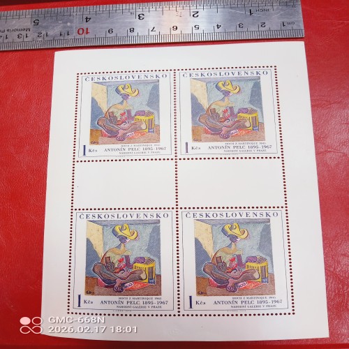 فروش 4 ورق تابلویی تمبر کشور چک با بهترین قیمت