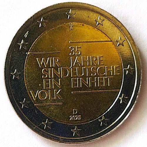 فروش سکه 2 یورو اتحاد مجدد آلمان 2025 - اصل و جدید
