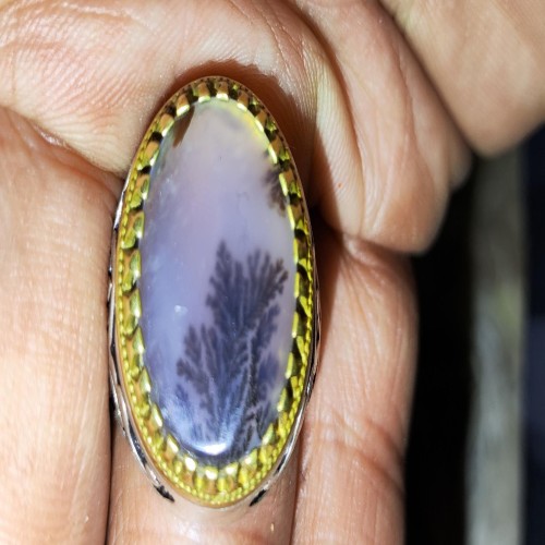 فروش انگشتر شجر طبیعی با رکاب دست‌ساز و وزن 14 گرم