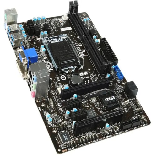 فروش مادربرد MSI H81M E35 V2 با پنل پشت و عکس‌های کالا