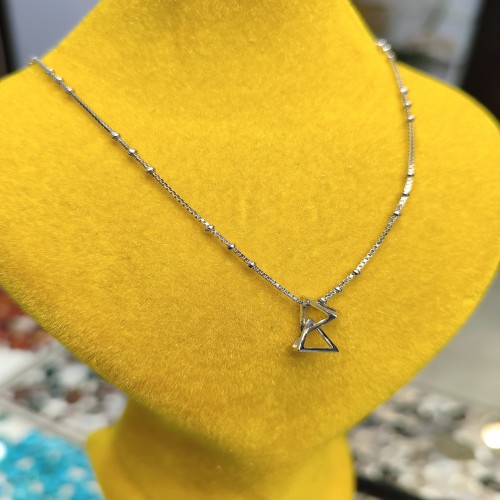 فروش آویز گردنی ایتالیا دستساز با روکش طلا سفید