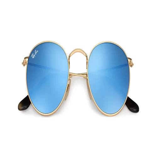 عینک آفتابی RayBan 3447 Gold Light Blue Gradient Flash