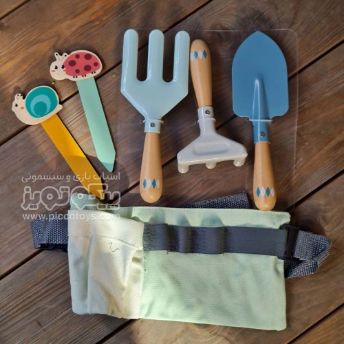اسباب بازی چوبی ست باغبانی پیکاردو آبی