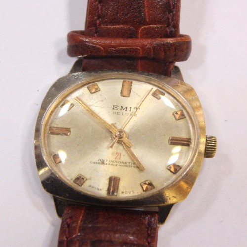 ساعت کوکی مردانه سوئیسی قدمت پهلوی با بند چرمی