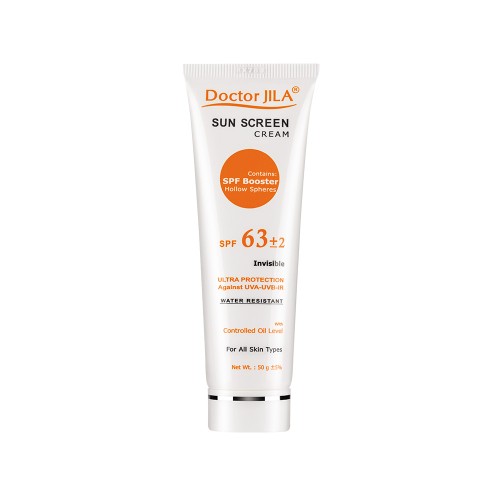 کرم ضدآفتاب بی رنگ SPF63 دکتر ژیلا مناسب انواع پوست
