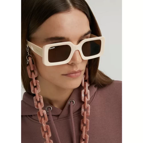 عینک آفتابی دی فرانکلین مدل Bahamas Shiny Beige Brown زنانه
