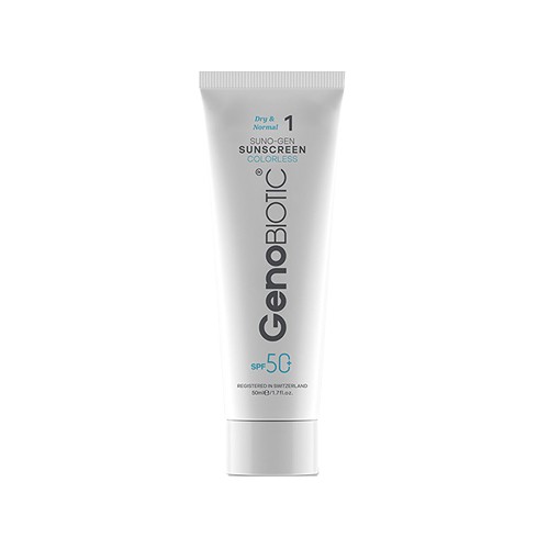 کرم ضد آفتاب بی‌رنگ SPF50 ژنوبایوتیک برای پوست خشک و معمولی