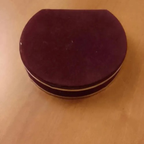 فروش جعبه سرویس نیم ست طلا مخمل زرشکی قرمز جواهر گرد