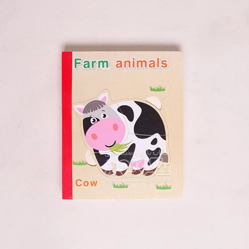 پازل کتابی چوبی حیوانات مزرعه مدل XLE 701