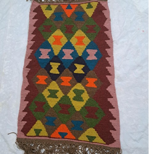 گلیم دستبافت پشمی 60×100 جفت با کیفیت عالی