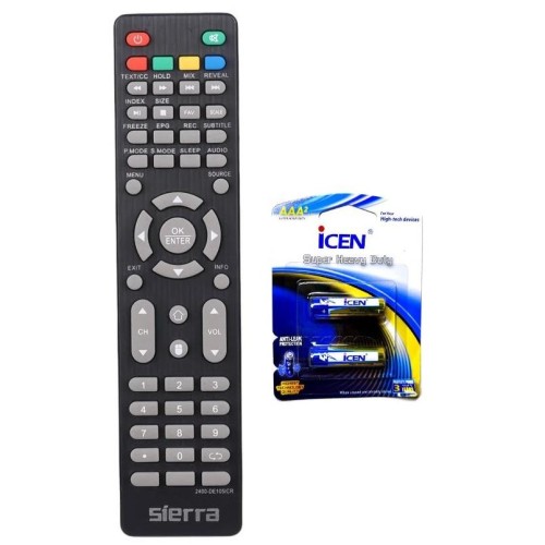 فروش کنترل تلویزیون سیرا مدل 2400 به همراه باتری