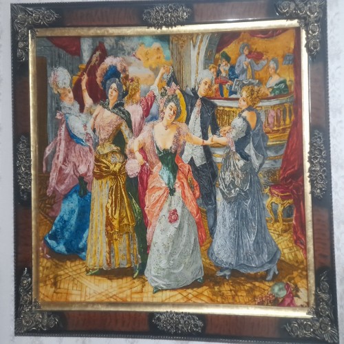 فروش تابلو فرش دستبافت طرح رقص و شادی