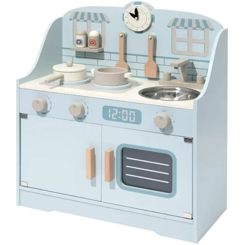 آشپزخانه کودک چوبی آبی کد BL19205