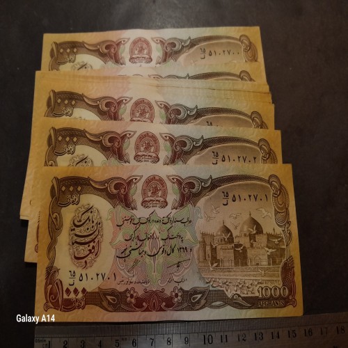 فروش 22 برگ اسکناس افغانی از یک بسته 24