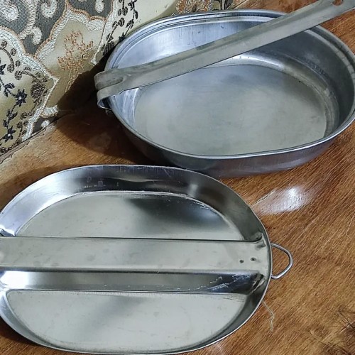 خرید ظرف غذا نظامی یغلوی وردسا با جنس استیل محکم