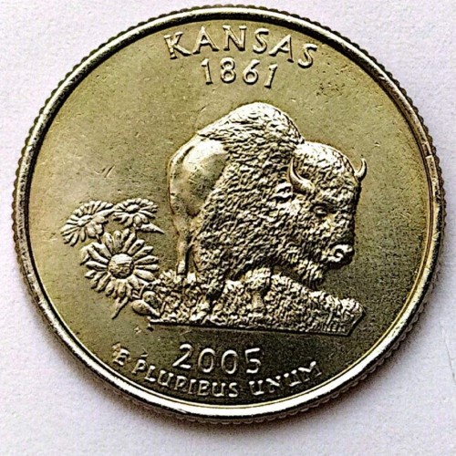 سکه 25 سنت کانزاس آمریکا 2005 - کالای کمیاب و خاص