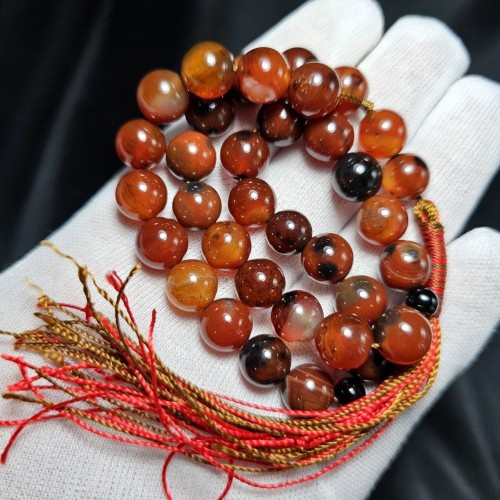 فروش تسبیح 33 دانه سنگ عقیق معدنی با کیفیت عالی