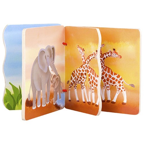 کتاب چوبی کودک خانواده حیوانات Classic World مدل 3574